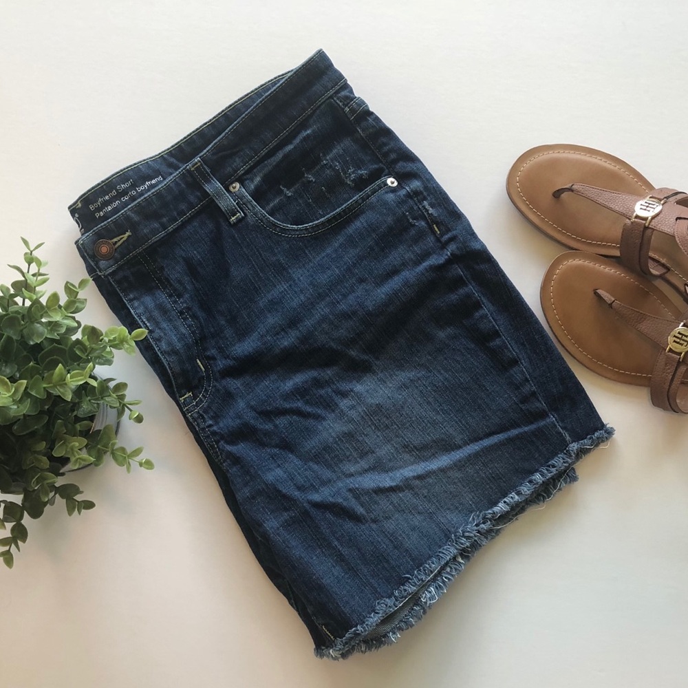 Mossimo Boyfriend Distressed Denim Shorts